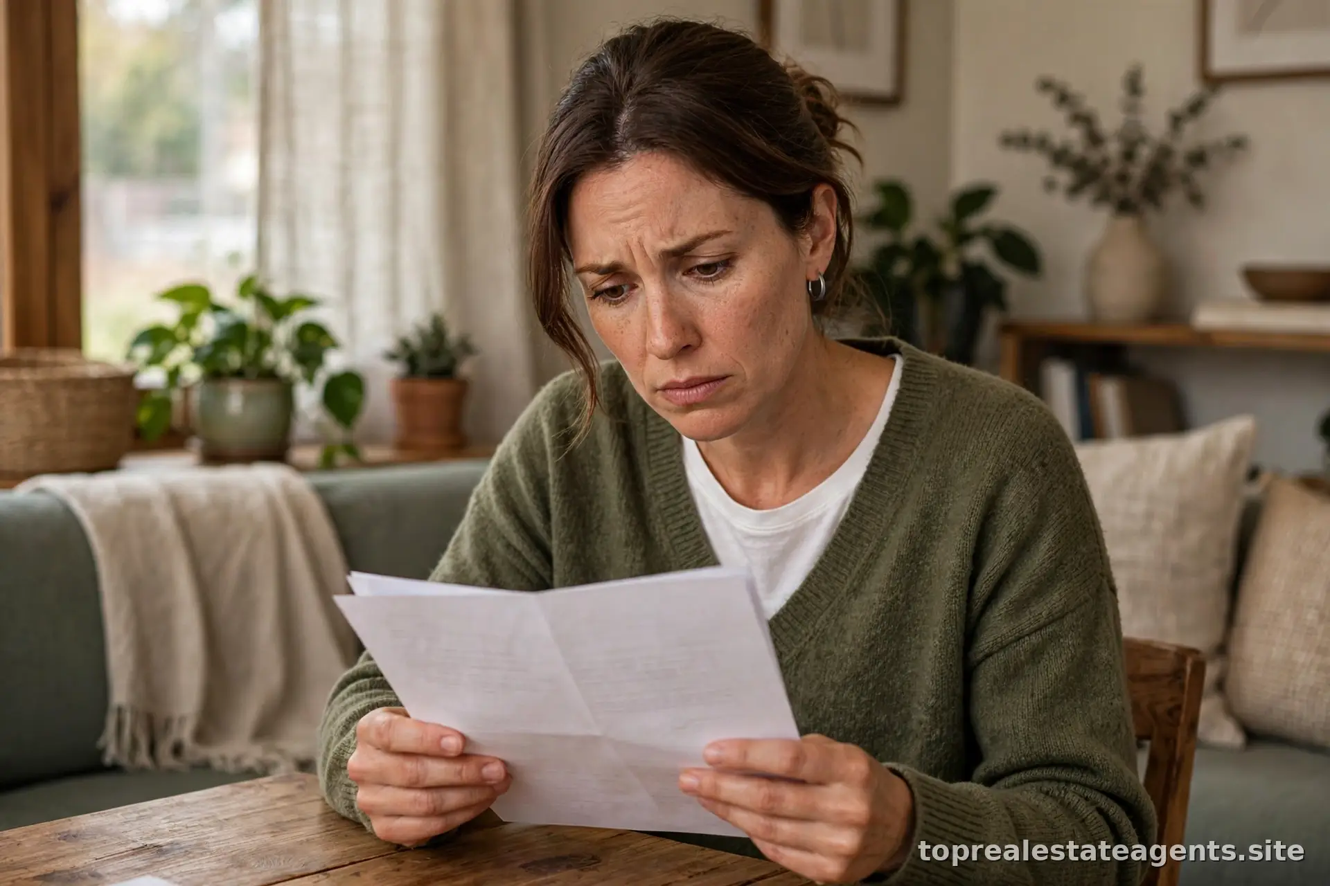 Buyer reading a dual agency disclosure form carefully